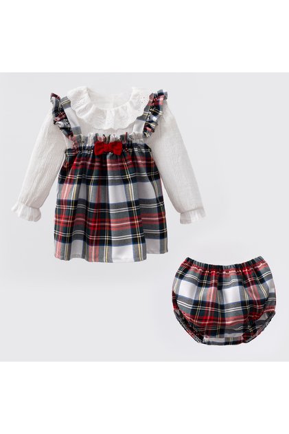Plaid Honey Baby Girl Gilet