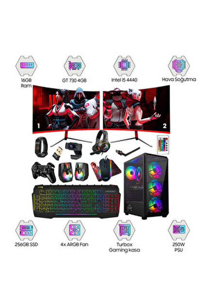 Gamepage Mx25 I5-10400f 32gb Ram 256gb M.2 Ssd 1tb Gtx1650 23.8