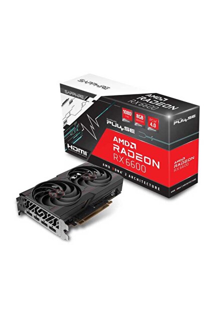 SAPPHIRE RX6600 Pulse 11310-01-20G Amd GDDR6 128Bit Dvi.Hdmi Çift