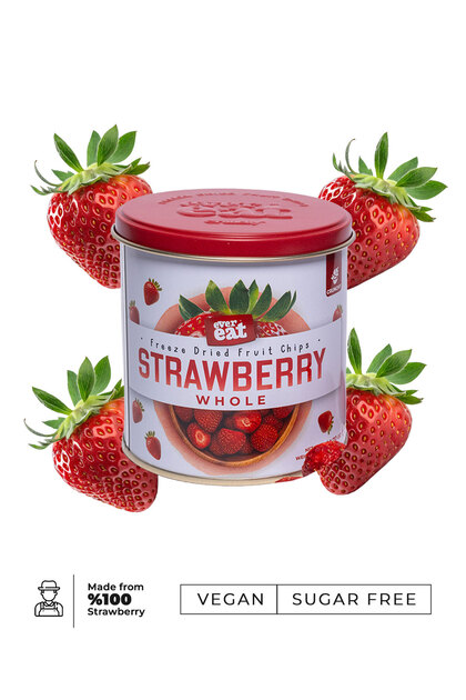 klubnika　 WILDStrawberry　5点 EverEat Dondurularak Kurutulmuş Çilek Taneleri - Sağlıklı