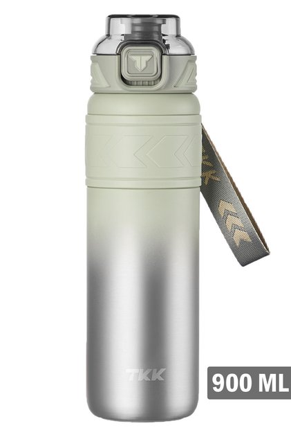 TKK 900 ML Steel Thermos Dual Use with Straw/Comfortable Drinking -12/24 Hot-Cold- Insulation -TKK2025900ML