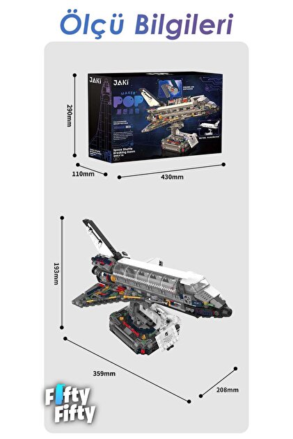 Vagonlife Jaki Space Serisi/uzay Aracı -JK8502 (+800 Parça