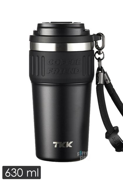 TKK 630 ML Special Series Steel Mug Coffee Cup with Straw/Comfortable Drinking 6 Hours Hot/12 Hours Cold Thermos -2