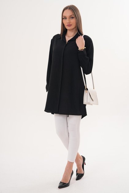 Women's Hidden Button Detailed Ayrobin Tunic - 260184