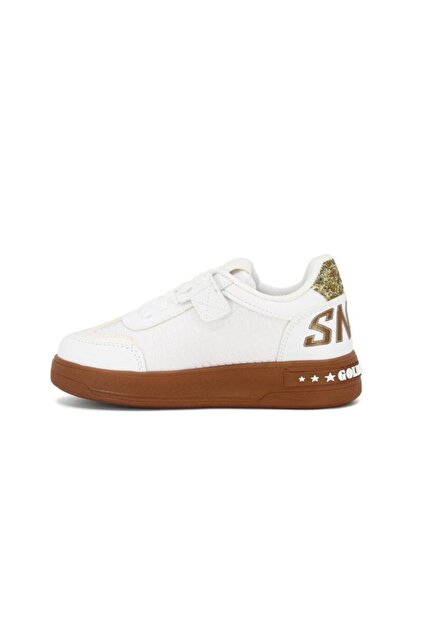 ほ*す様 Young Oysters スタイ ゴールド Oksit Goldens Işıltılı Yıldız Detaylı Kız Çocuk Sneaker Konforlu