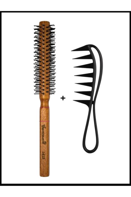 Professional 1413 Ince Erkek Saç Fırçası +Wax Tarağı
