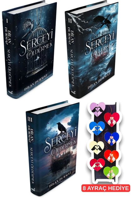 Serçeyi Öldürmek 3-Book Set (Hardcover) with 8 Special Design Heart Bookmarks as a Gift
