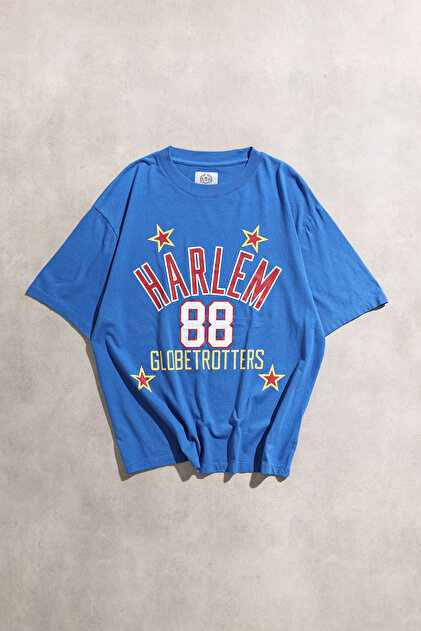 Overdrive Harlem Globetrotters 88 NBA Oversize Mavi Baskebol Kısa
