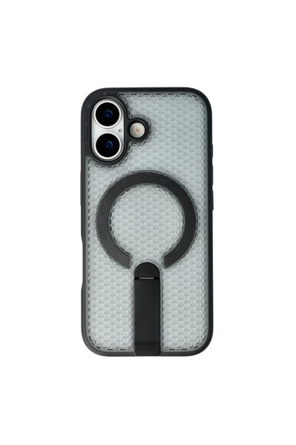 Husa TPU+PC 3D Grid Apple iPhone 17 Negru