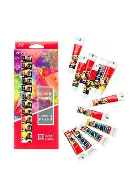 Culori tempera 12 culori 12 ml DACO