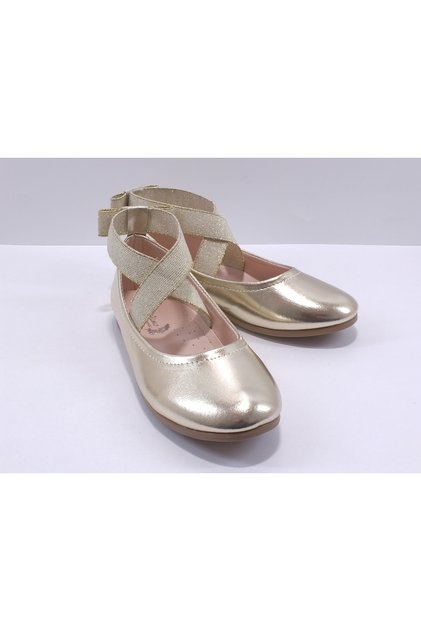 Cross-Elasticated Ballet Flats