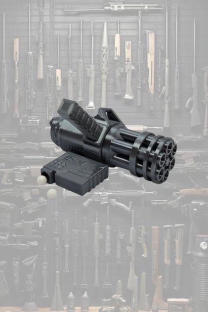 Mini Gun Keychain – Functional Toy | Bb Bead Launcher, Series Mechanical Action, Heavy Construction