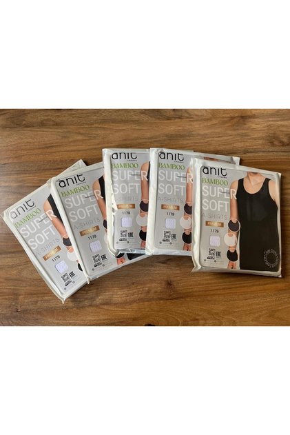 Pack of 5 White Color Bamboo Fabric Jacquard Breathable Undershirts