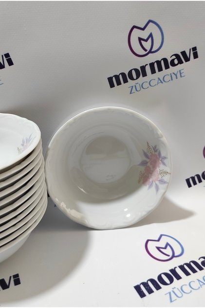 Porcelain Müge 12 Pieces 14 cm (Small) Soup Bowl