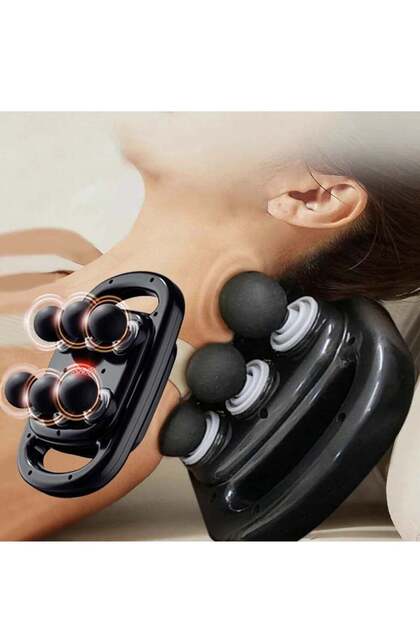 Fascia Gun Muscle Massager Gun Six Heads High Frequency Neck Waist Massage Machine Neck Shou
