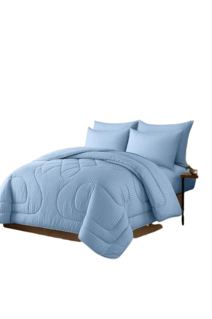 Nefren Hotel Bedspread Striped 6 Pieces