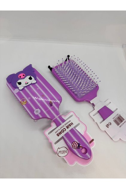 Kuromi Figürlü Büyük Boy Kız Çocuk Mor Tarak 1 Adet 22*7 cm