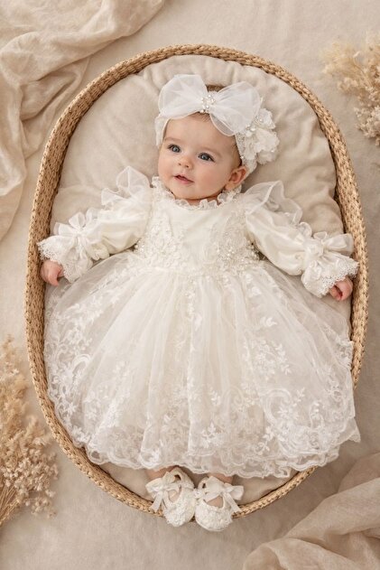 3-6 months formal baby dresses PARK BEBE Girls' formal dress with ruffled skirt and bag accessory, 2-piece