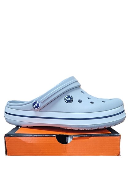 Light Gray Navy Blue Women's Slippers Sandals