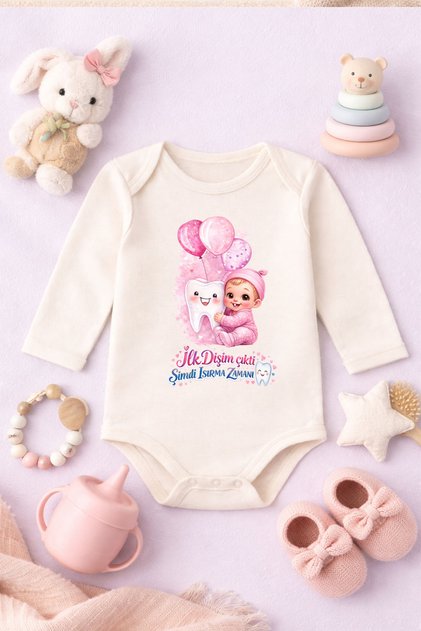 Baby Bodysuit with Printed Text (Girl) Printed 100% Cotton Bodysuit (Newborn & Baby)