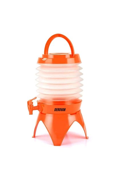 5 L (1.3 Gallon) Food-Grade Collapsible Water Container with Leak-Proof Spigot, Fold-Flat De
