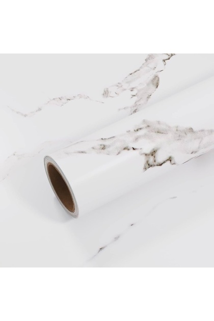 White Marble Pattern Adhesive Coating Paper Large Size 5 Meters
