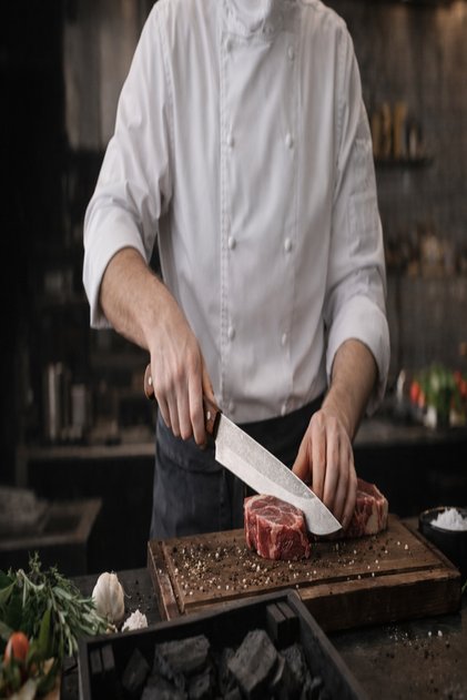 Gyuto Şef Bıçağı N690 Çelik – Ceviz Saplı Profesyonel Mutfak Bıçağı Ultra Keskin Chef Knife