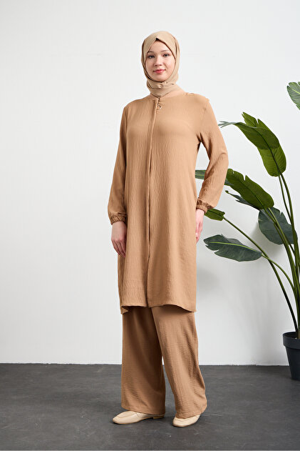 Women's Cotton Lightweight Double Pocket Hajj and Umrah Two-Piece Set