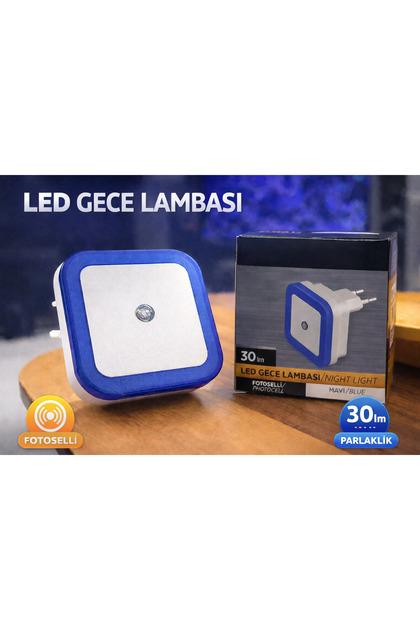 Modern Sensörlü Mini Led Gece Lambası Led Spot FOTOSELLİ GECE LAMBASI