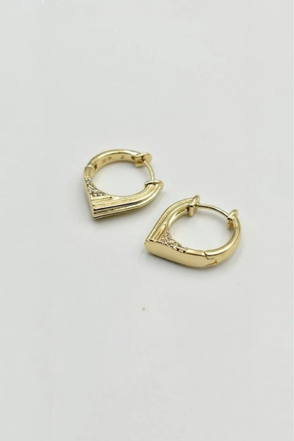 Xuping Vip Earrings-Gold Heart Model Earrings Non-Tarnish-1,5Cm
