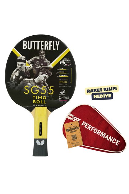 Timo Boll Sg 55 Smard Grip Table Tennis Racket Ittf Approved - with Racket Cover