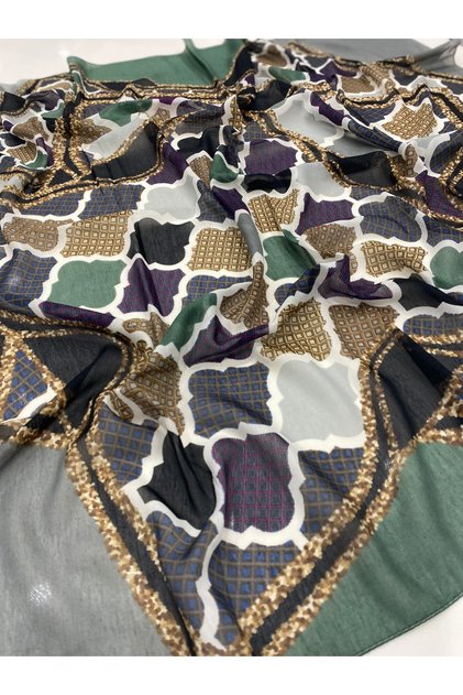 Green Brush Collection FloÅŸ Viscose Scarf 100 X 100 cm