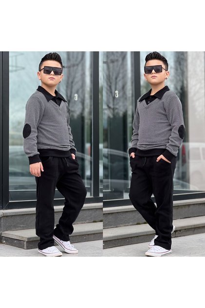 Boy's Sweat - Pants Seasonal Full Lycra Top and Bottom 2-Piece Set - Holiday Set