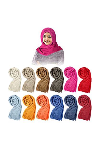 طرحة تستخدم بالعمل والمناسبات و المنزل والمدرسة والتنزه ١٢ حبة ملونه (درزن كامل)