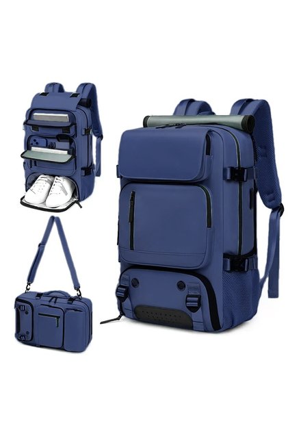 Rucsac Multifunctional Cracos®, albastru , 46x30x16 cm, 40L, impermeabil, compartiment incaltaminte