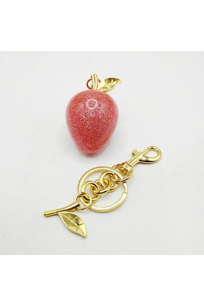 Luxurious Metallic Design Clip-On Bag Accessory, Charm, and Keychain