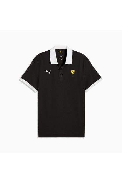 Ferrari Piquet Polo 634248 Tişört Erkek T-Shirt SİYAH