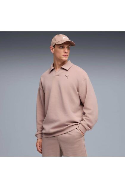 Cloudspun Erkek Bej Polo Sweatshirt (528459-88)