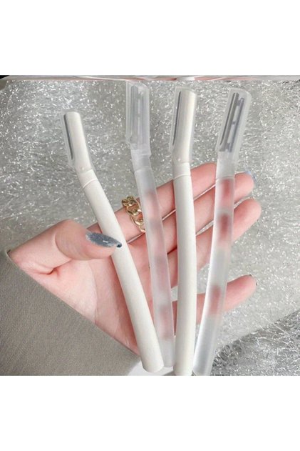 4pcs Facial Razors, Touch-up Dermaplaning Tool, Eyebrow Razor, Facial Hair/Peach Fuzz Removal, Face