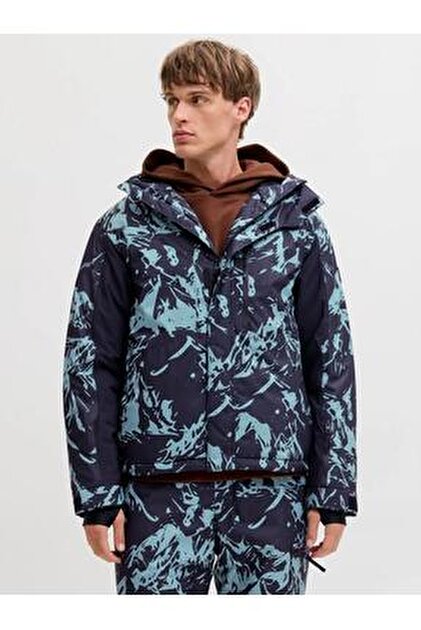 SQUID CRAFT スタジアムジャケット（THIRTY FOUR） Jack & Jones Erkek Mavi Jjalpes Skı Jacket Aw25 Ceket 12284649