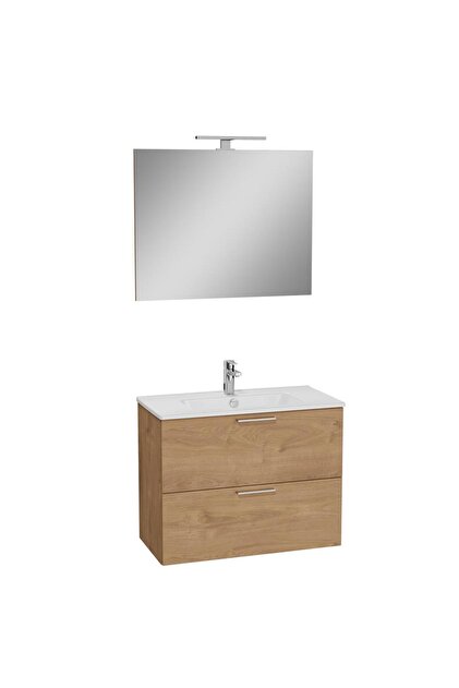 VitrA Mia Banyo Dolabı Seti 60 cm Çekmeceli Altın Meşe 67092