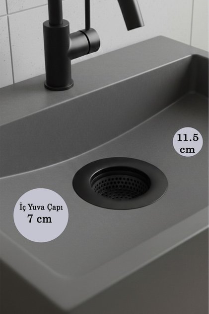 Stainless Steel Black Large Size Kitchen Sink Strainer Drainer 11.5cm
