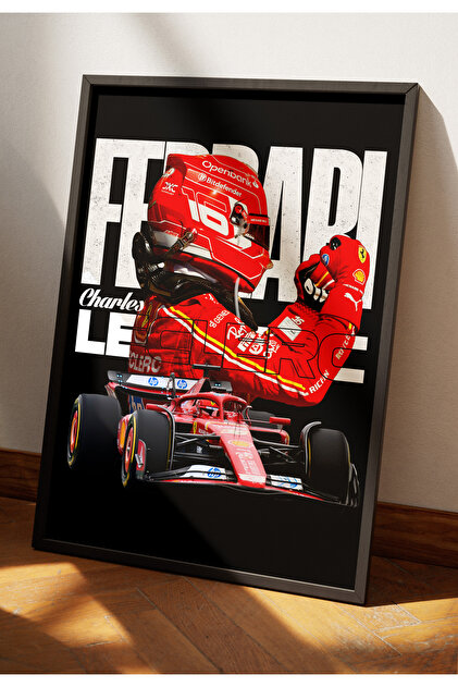 F1 Charles Leclerc / Pictură murală MDF cu imprimare UV de înaltă calitate