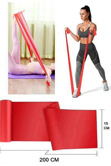 GUS Company 2 Metre Kırmızı Yoga Pilates Egzersiz Bandı Terabant
