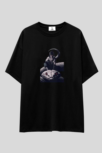 Naruto Anime Oversize T-Shirt |   Unisex 100% Cotton Black & White Printed Custom Design Tee