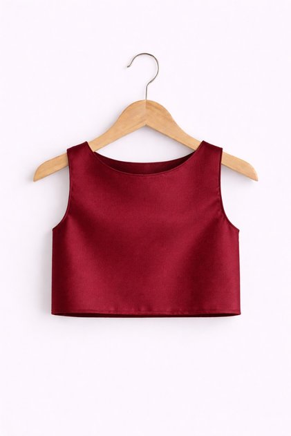 Girl's Burgundy Crop Party, Special Occasion, Birthday Combination Bustier