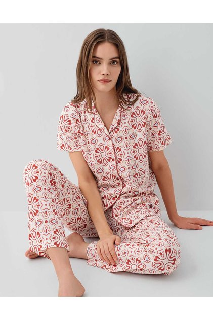 Women's Shirt Pajama Set-P9198