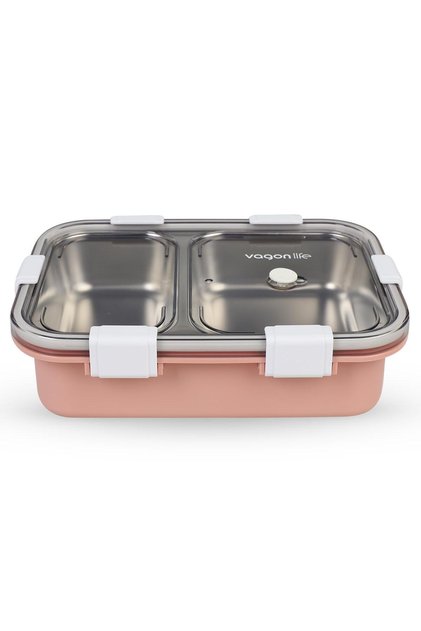 Paslanmaz Çelik Beslenme ve Yemek Kabı 800 ml - Pembe Standart