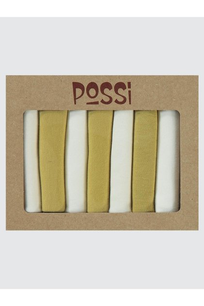 Flat 7 Pack Mouth Wipes - Mustard