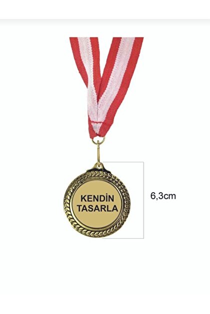 Kişiye özel baskılı gold altın rengi ödül madalya